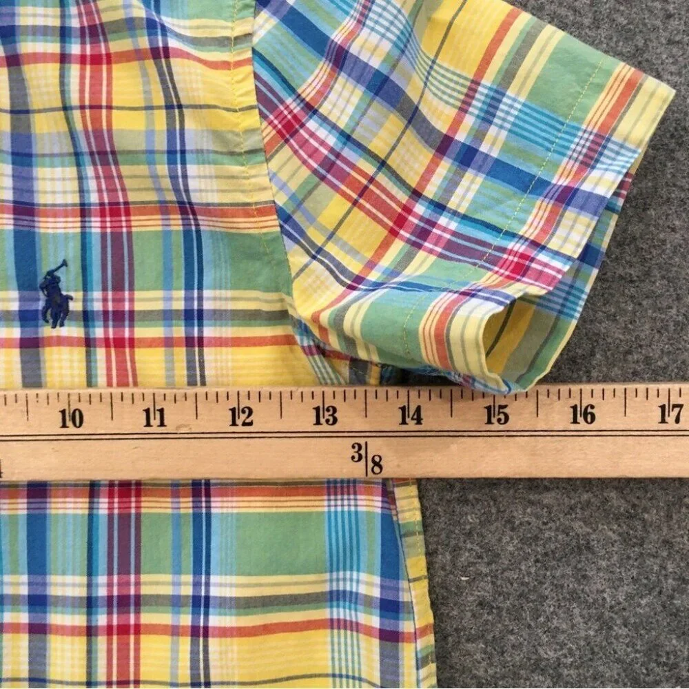 Ralph Lauren Boys‎ 5 Shirt Multicolored Button Short Sleeve Embroidered Designer
